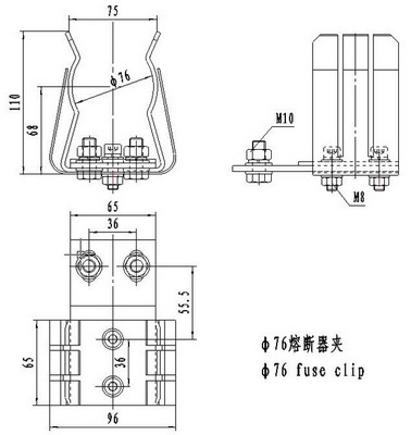 熔斷器夾外形尺寸圖